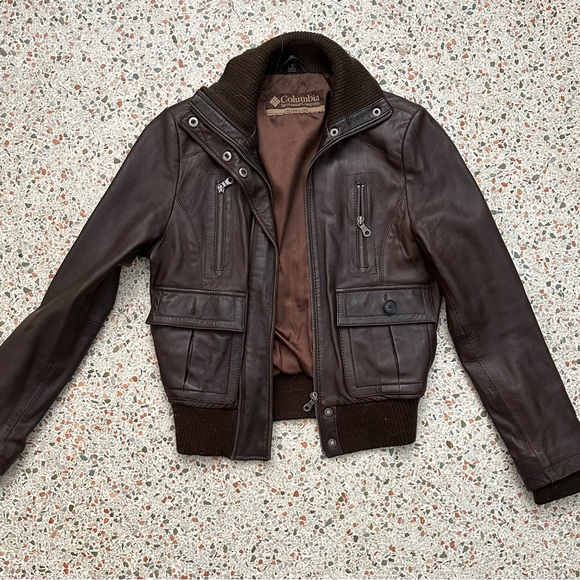 Columbia leather bomber jacket - Picture 1 of 13